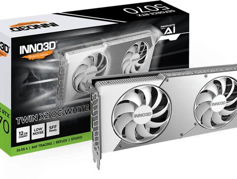 INNO3D NVIDIA GeForce RTX 5070 TWIN X2 OC White - Videokaart - 12GB - GDDR7 - PCIe 5.0 - 1x HDMI 2.1 - 3x DisplayPort 2.1