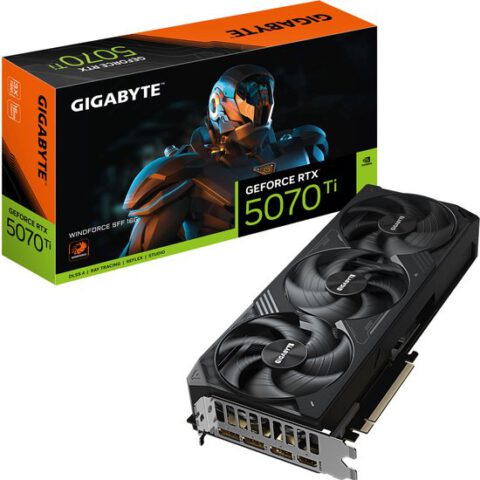 Gigabyte NVIDIA GeForce RTX 5070 Ti EAGLE OC ICE SFF - Videokaart - 16GB - GDDR7 - PCIe 5.0 - 1x HDMI 2.1 - 3x DisplayPort 2.1