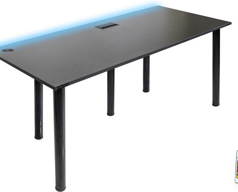 GAME HERO® Saint Pro Gaming Bureau - Met LED Verlichting - USB Hub - 165 x 68cm - Zwart
