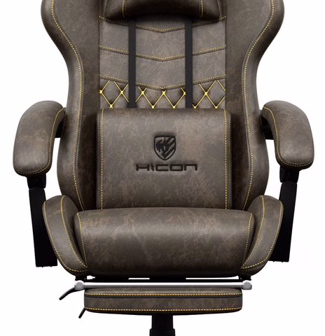 Gaming stoel - Gamestoel - Gaming Chair - Game stoel - Ergonomische - HICON® - Vittoria - Bruin