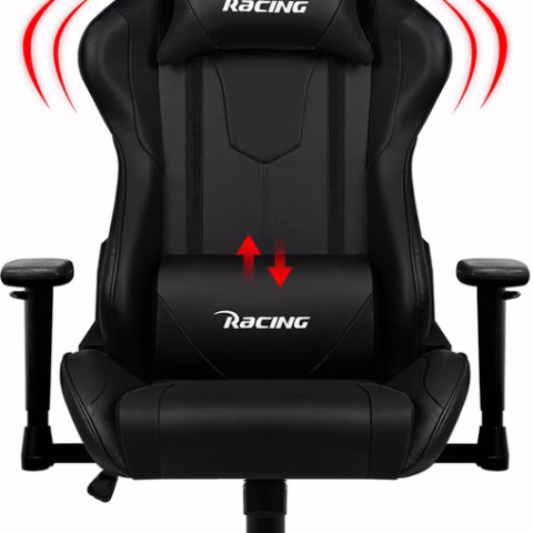 Gaming Stoel - Gaming Chair mit 90°-165° Rugleuning - Racing Style - Max Gewicht 150 kg - Zwart