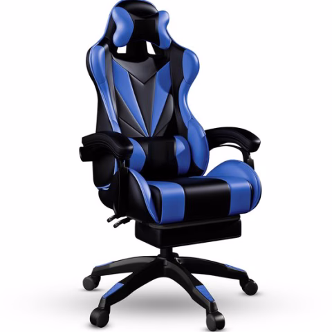 Bayt Gamestoel - Gaming chair - Gamingstoel - Comfort gamer stoel - Zwart en Donkerblauw